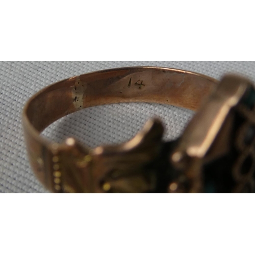 81 - Three pieceis of gold plated jewellery