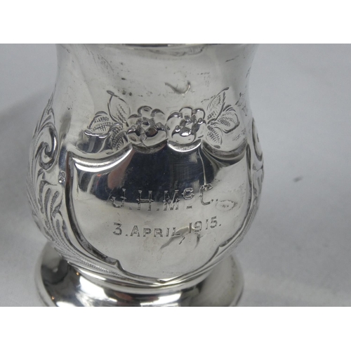 87 - A small silver presentation cup dated 3 April 1915 (a/f).