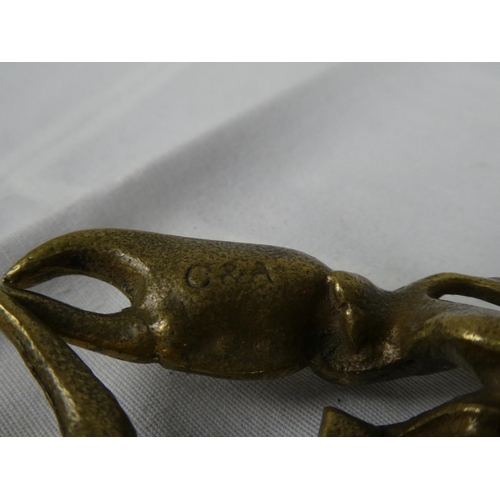 95 - A vintage brass lobster.
