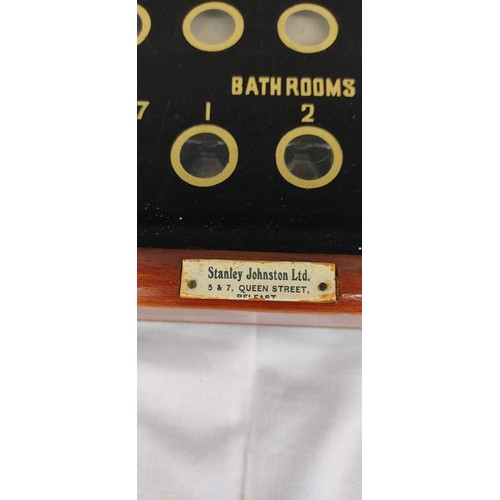 73 - A stunning antique butler/ servant bell box, produced by Stanley Johnston LTD.