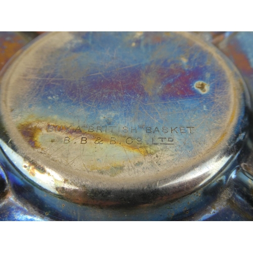 86 - A silver plated King Edward III ashtray and small cup.