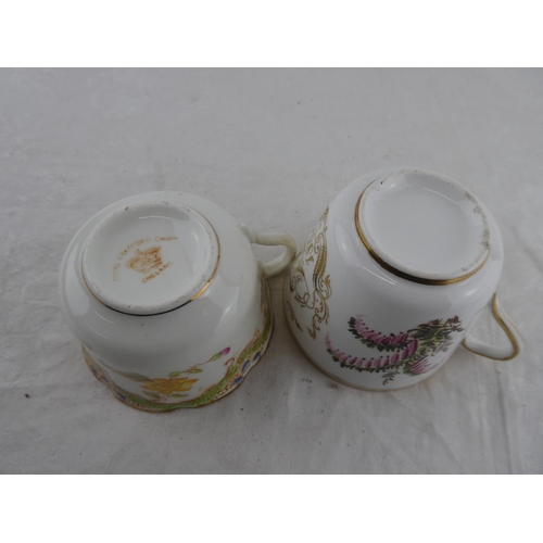 127 - Two antique Gentlemans moustache cups.