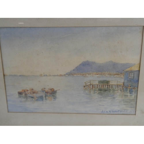 157 - A framed watercolour painting, signed Whitfield.