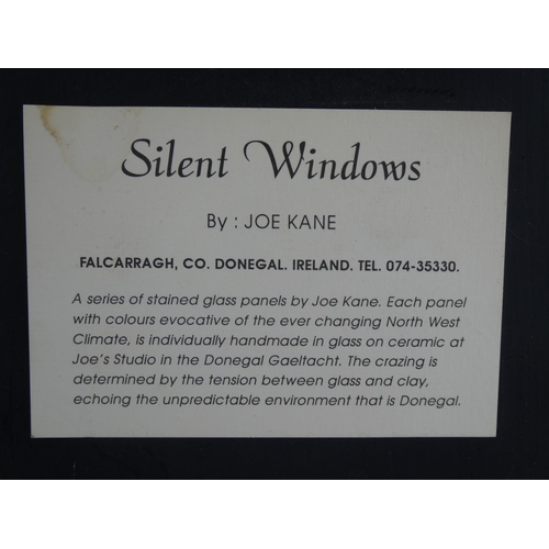 165 - A studio pottery panel, 'Silent Windows', by designer Joe Kane, Co Donegal.