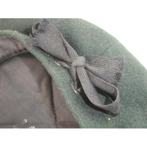 166 - A Royal Irish Rangers beret, made by Sanders & Brightman, Luton