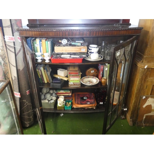 168 - An antique style bookcase/ display cabinet.