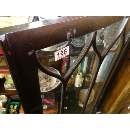 168 - An antique style bookcase/ display cabinet.