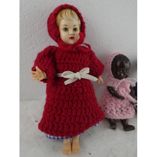 202 - Two Tudor Rose dolls with movable eyes and another.