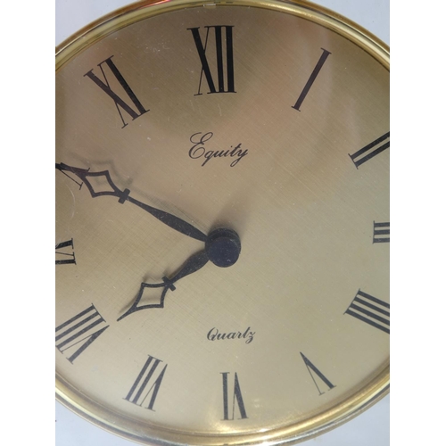 207 - A vintage Equity Quartz mantle clock.