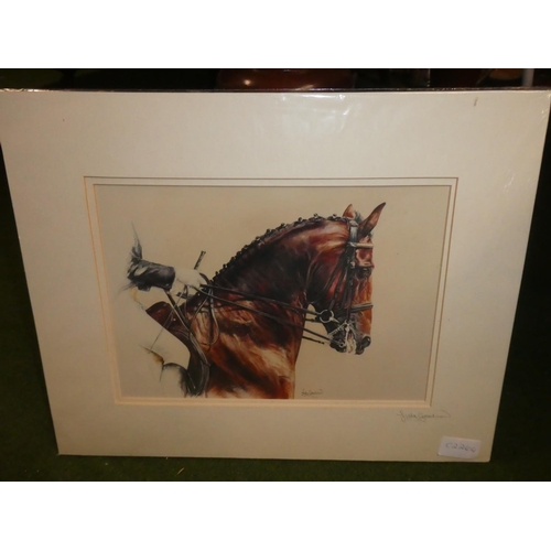 222 - A unframed print signed by artist Judy Goodman.