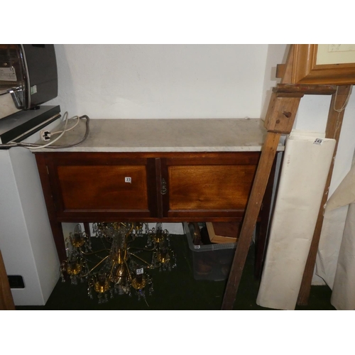 239 - An antique marble topped washstand.