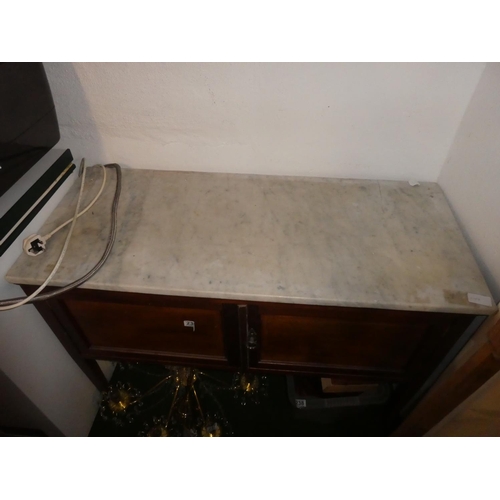 239 - An antique marble topped washstand.