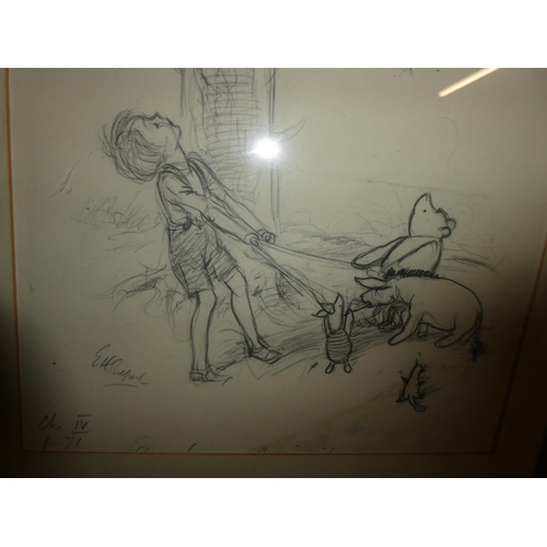 248 - A framed Winne the Pooh print.