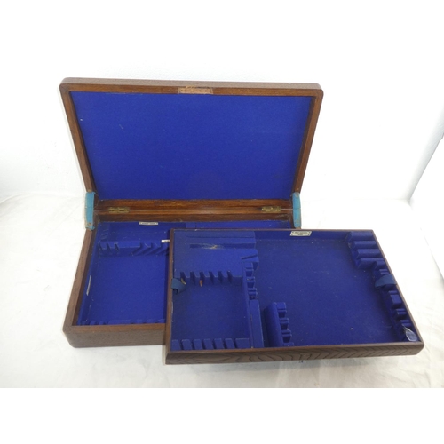 263 - An oak cutlery box presented to Brother William Ewing by the Officers and Members LOL No516, dated J... 