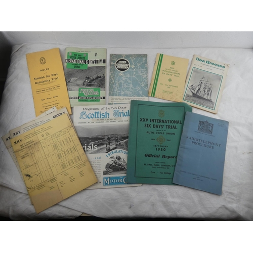 286 - A collection of vintage Scottish motorcycle programs and more.