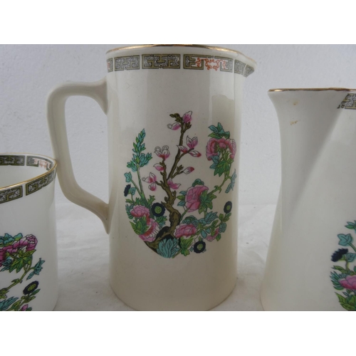 291 - Three Crown Trent bone china mugs and similar lidded water jug and more.