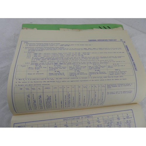 293 - A 1950's Royal Air Force Supplementary Flight Information Document and a Student Pilot's and Private... 