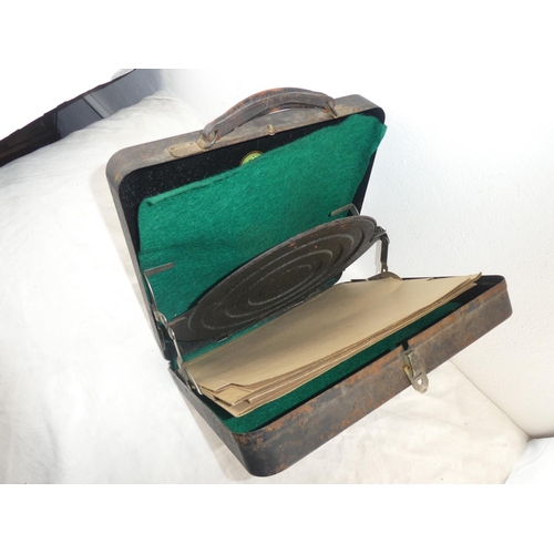 299 - A metal cased index box from The Gramophone Company Limited, Hayes, Middlesex.