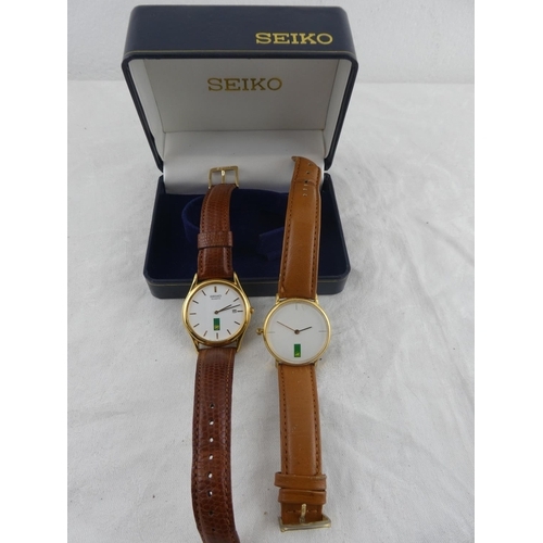 89 - A Seiko BP wrist watch and another.