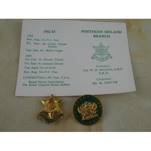 127 - Two collectors badges.