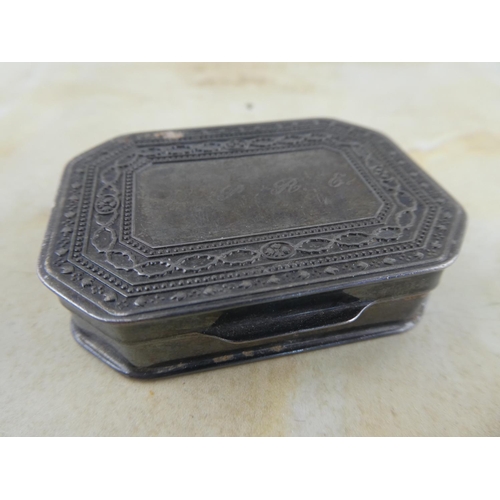 178 - A stunning antique Sterling Silver pill box inscribed N.P.A.E.