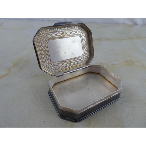 178 - A stunning antique Sterling Silver pill box inscribed N.P.A.E.