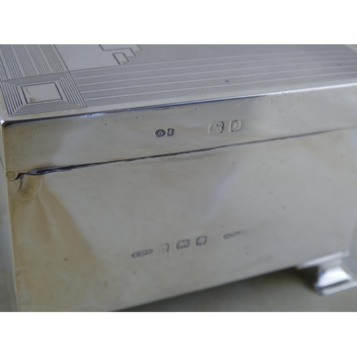 179 - A stunning antique/ Art Deco Sterling Silver cigarette box.