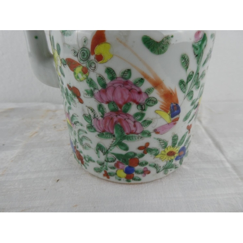 119 - An antique lidded Chinese teapot (a/f).