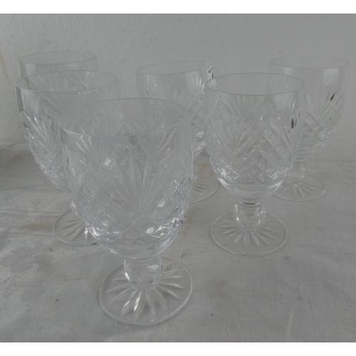 120 - A stunning set of six Tyrone Crystal glasses.