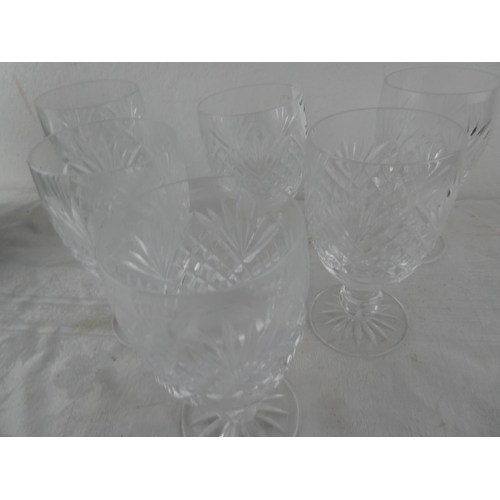 120 - A stunning set of six Tyrone Crystal glasses.