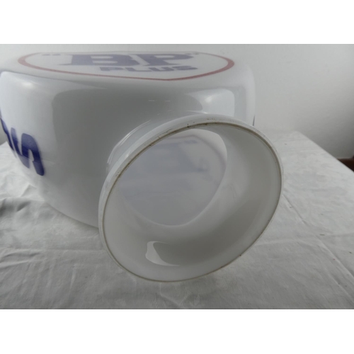 144 - A large reproduction glass 'BP Plus' globe.