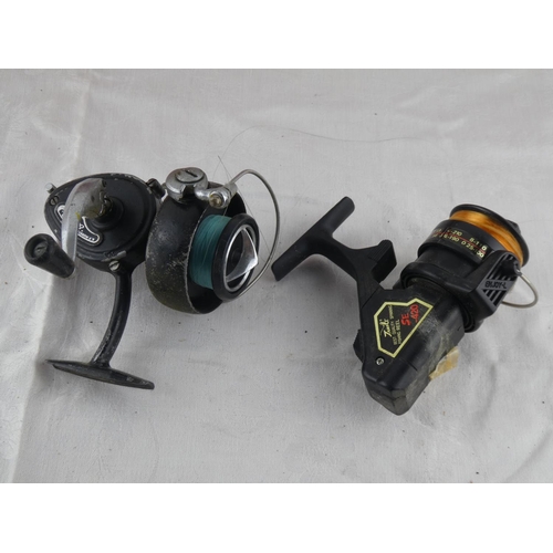 62 - A 'Trail' fishing reel and an 'Elite - K P Morritt - Intrepid' fishing reel.