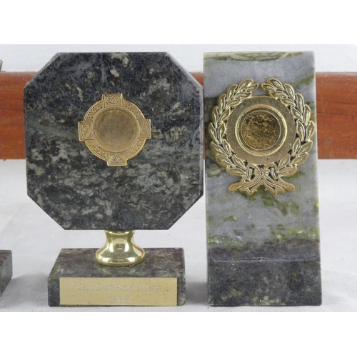 66 - 4 marble presentation plaques.