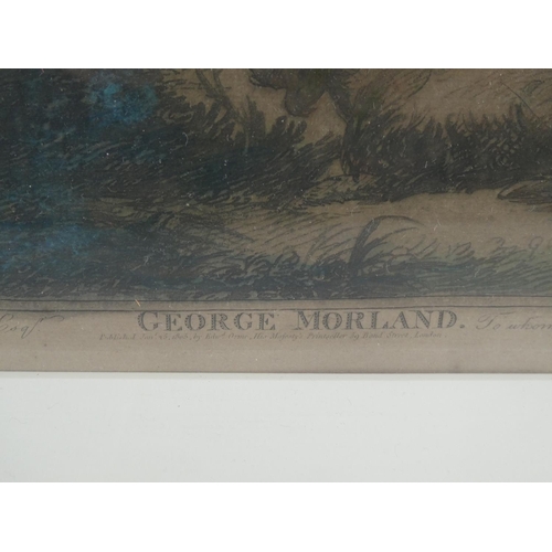 69 - An early framed print of George Moreland.