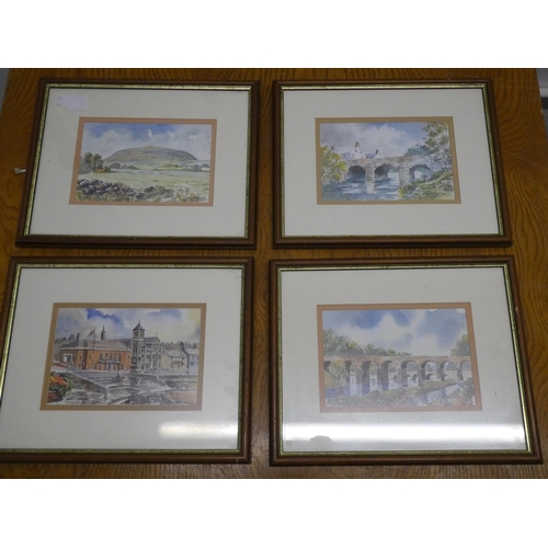 73 - A set of four limited edition prints 'Slemish', 'Portstewart', 'The Viaduct, Randallstown', 'River b... 