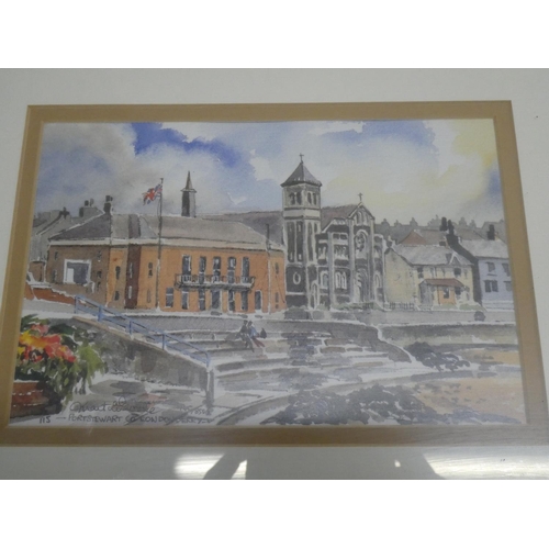 73 - A set of four limited edition prints 'Slemish', 'Portstewart', 'The Viaduct, Randallstown', 'River b... 