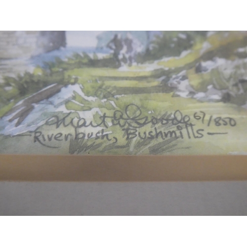 73 - A set of four limited edition prints 'Slemish', 'Portstewart', 'The Viaduct, Randallstown', 'River b... 