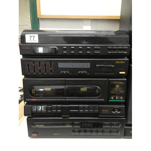 77 - A Bush music centre and speakers.