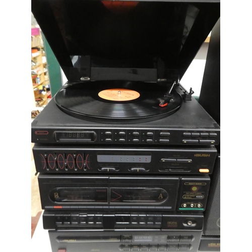 77 - A Bush music centre and speakers.