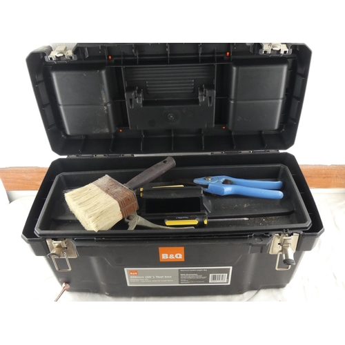 83 - A tool box and an assorted lot of tools.