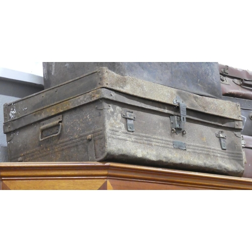 88 - A large metal storage trunk.