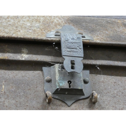 88 - A large metal storage trunk.