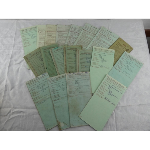 95 - A large collection of vintage car registration books.