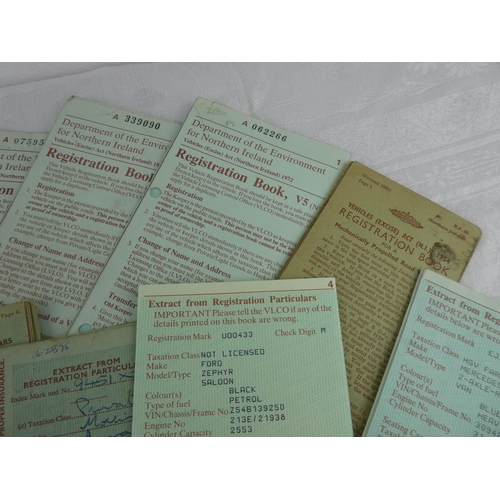 95 - A large collection of vintage car registration books.