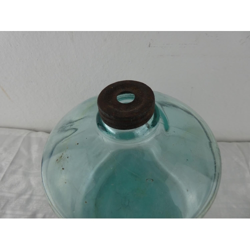 96 - A vintage glass jar 'The Cleveland Metal Products Co, USA'.