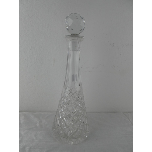 98 - A glass decanter and stopper.