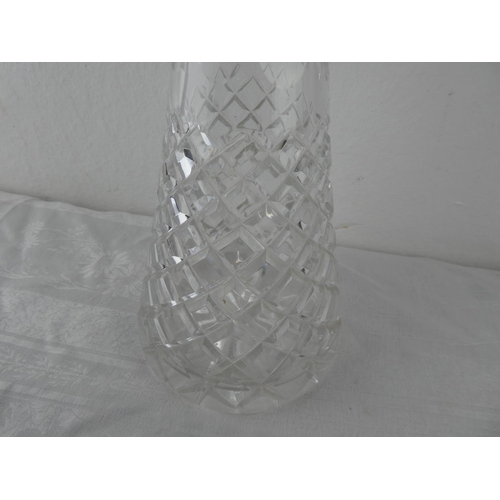 98 - A glass decanter and stopper.