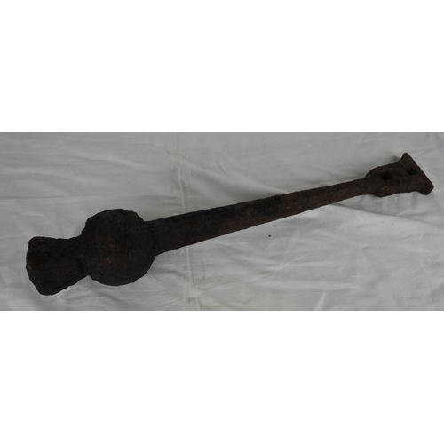 117 - An antique bell clanger. (measuring 54cm).