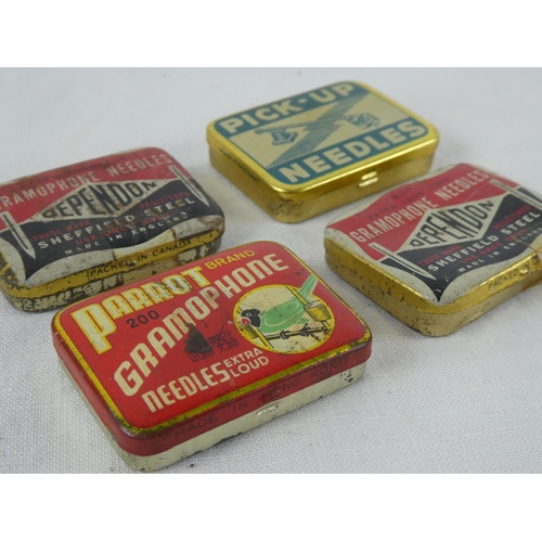38 - A collection of 4 vintage gramophone needle tins.