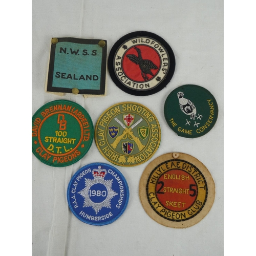 43 - An assorted lot of Clay Pigeon Shooting fabric badges.